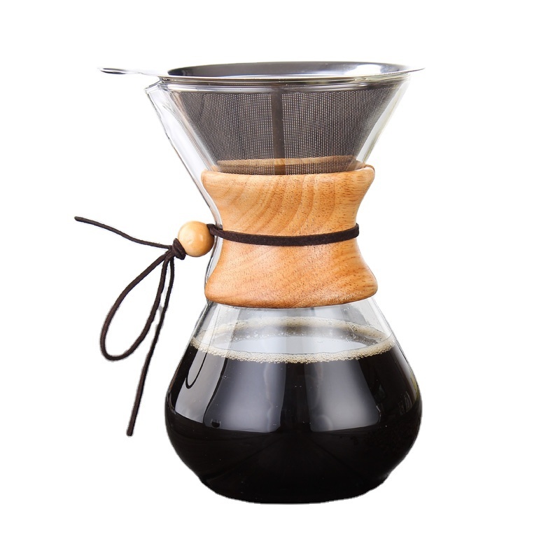 400ml 600ml 800ml Chemex Ceramic Turkish Pour Over Coffee Pot Stainless Steel Coffee And Tea Pot For Sale