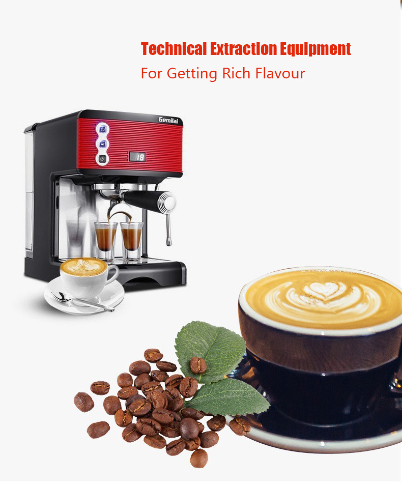 Big Automatic Espresso Supplier Coffee Machine Electric Cappuccino 110V 220V Coffee-machin Good Comercial Coffee MakerS For Sale