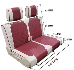 RV 2 fold double caravan seats with fabric cover for the camper-van bed seating with rotatable backrest seat cushion