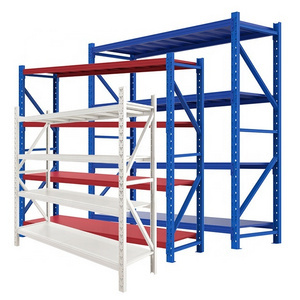 Powder-coated warehouse rack steel gray-white 200KG detachable storage rack multi-layer commercial