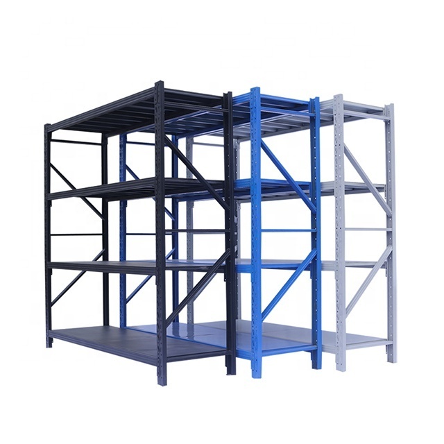 Powder-coated warehouse rack steel gray-white 200KG detachable storage rack multi-layer commercial