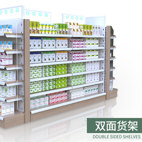 Modern Wall Mount Shelves Customized Medical Store Glass Display Shelves Pharmacy Shelving