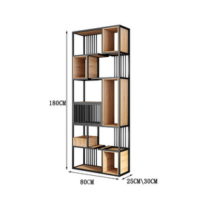 Hot Sale Double Wide 6 Layers Bookshelf Display Shelves With Custom Metal Frame Bookcase for Living Room Office Bed Room