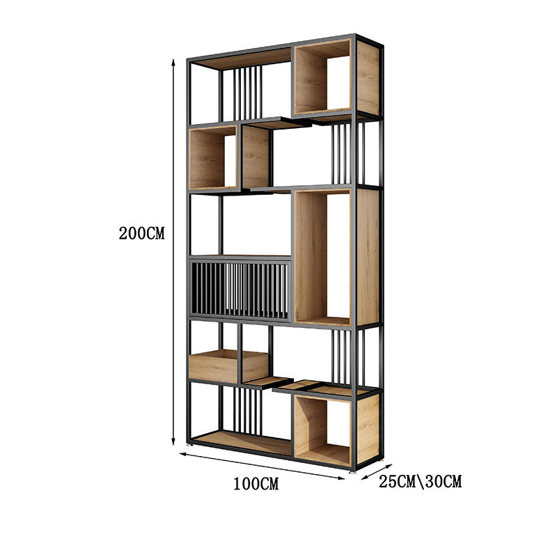 Hot Sale Double Wide 6 Layers Bookshelf Display Shelves With Custom Metal Frame Bookcase for Living Room Office Bed Room