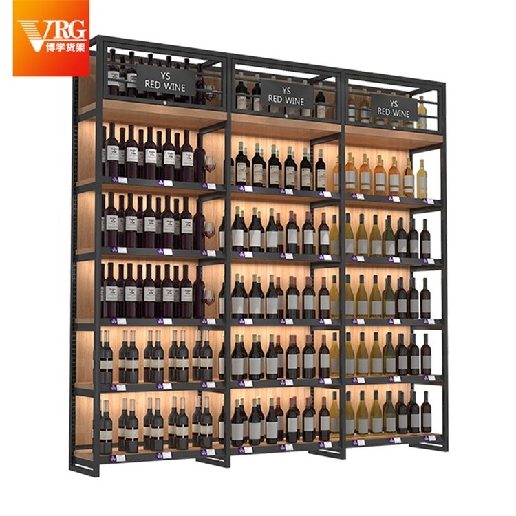 Factory Direct Supply Multi-Storey Supermarket Luxury Tobacco And Alcohol Shelf Display Cabinet