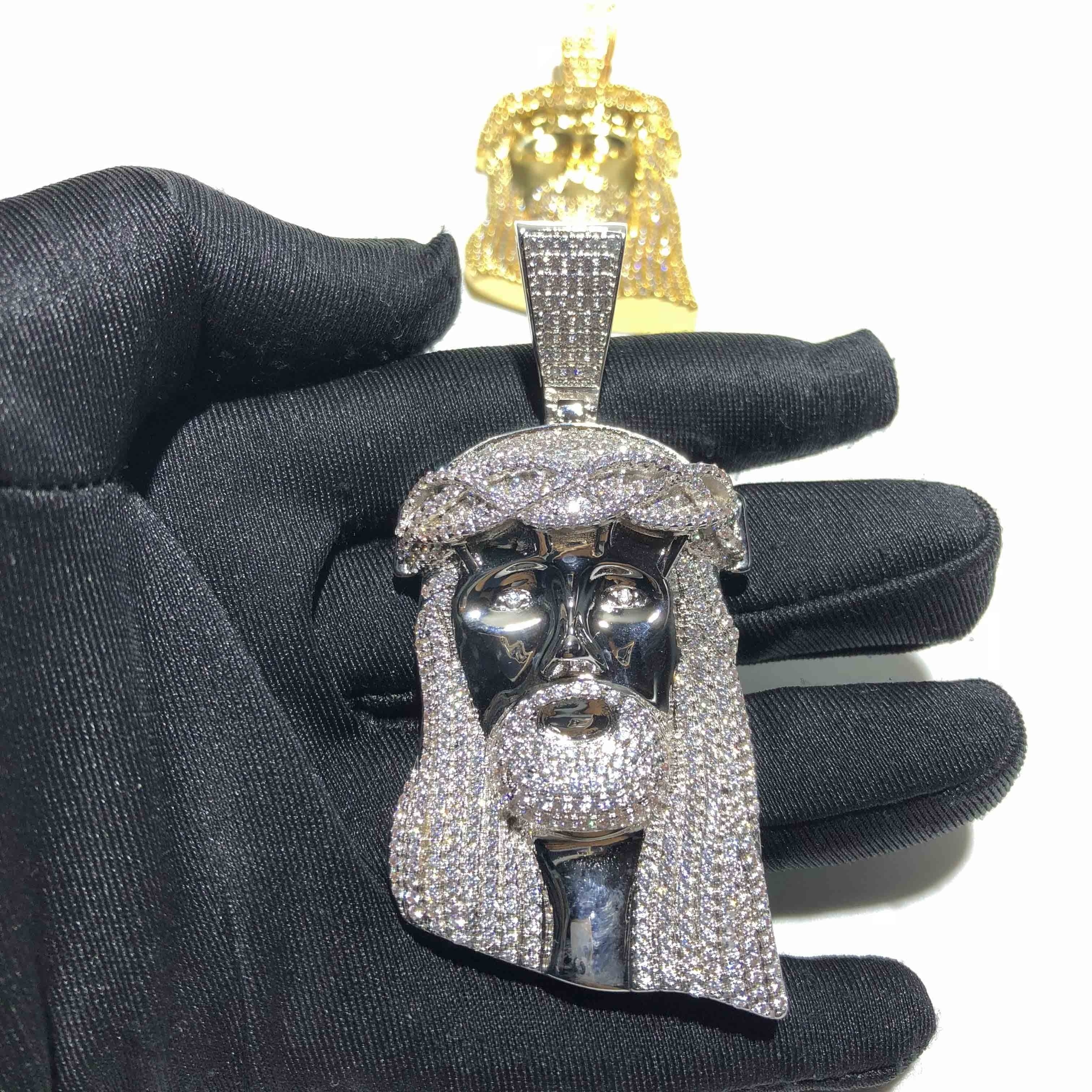 Zircon Jesus pendant Iced hiphop Jesus pendant