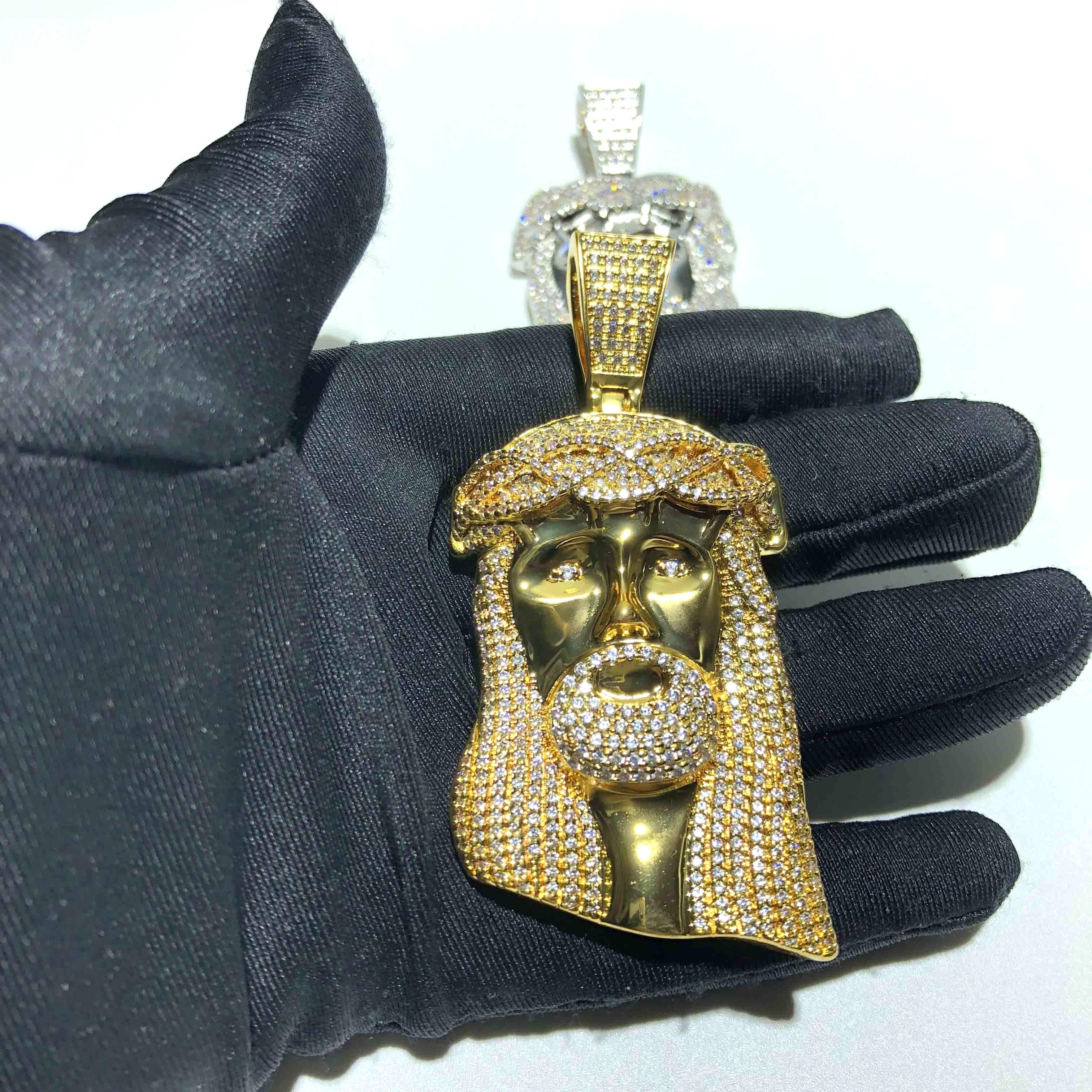 Zircon Jesus pendant Iced hiphop Jesus pendant