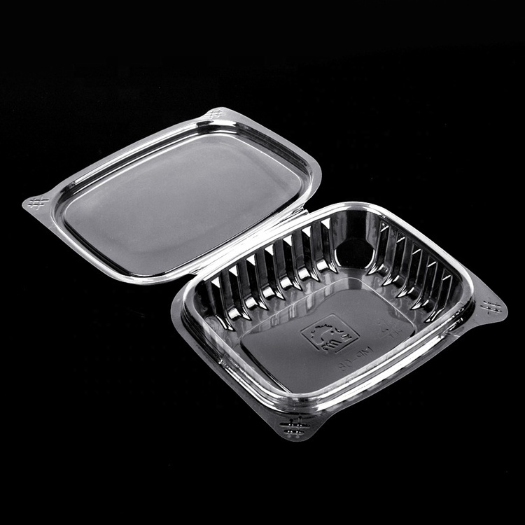 Disposable Takeaway Pet Plastic Clear Box Packing Fruit Salad Packaging Fresh Cut Fruit Container With Lid