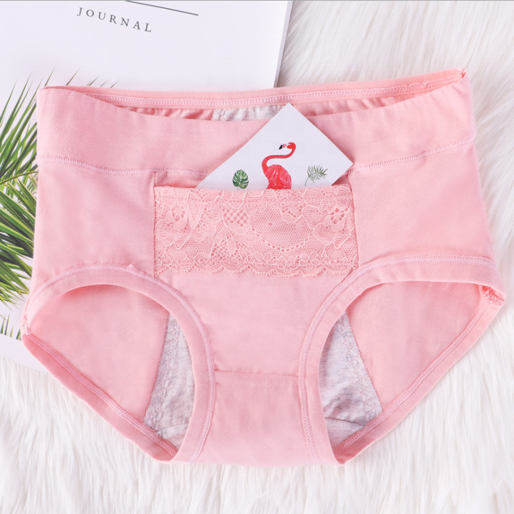 Cotton Menstrual Panties for Women Periods Leakproof Monthly Menstruation Plus Size Panty Ladies Briefs Underwear With Pocket