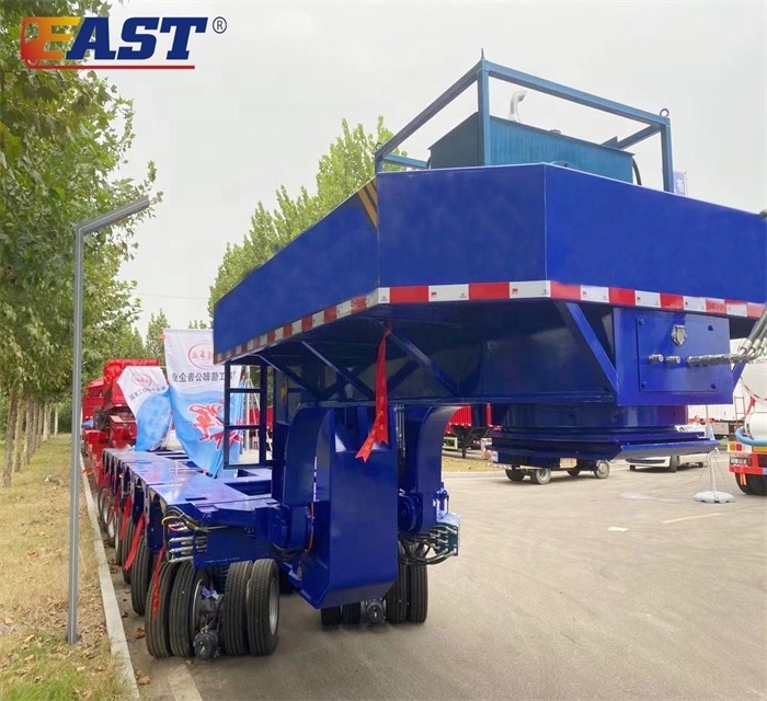 EAST removable hydraulic gooseneck lowboy trailer multi axle hydraulic low bed trailer Tyre steering trailer