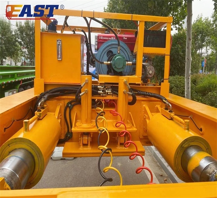 EAST removable hydraulic gooseneck lowboy trailer multi axle hydraulic low bed trailer Tyre steering trailer