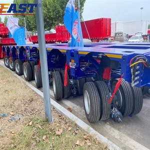 EAST removable hydraulic gooseneck lowboy trailer multi axle hydraulic low bed trailer Tyre steering trailer