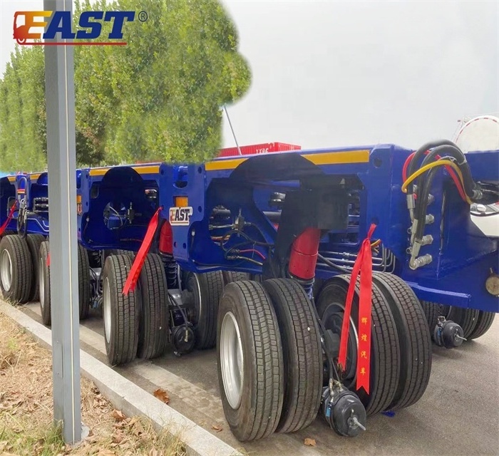 EAST removable hydraulic gooseneck lowboy trailer multi axle hydraulic low bed trailer Tyre steering trailer