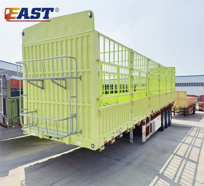 EAST tri axle large size 13m side fence tipping trailer stake fence trailer Sugar Cane trailer