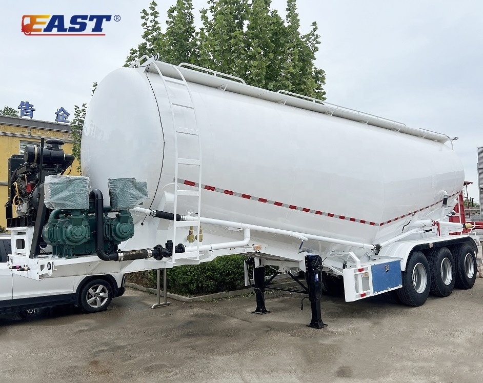 EAST best price 42 m3 dry bulk tanker trailer hot sale 3 axle 60t bulk cement tanker price