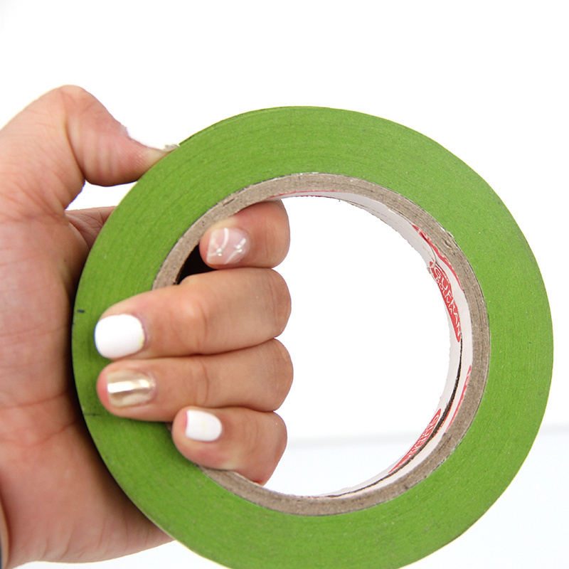 Yongsheng Manufacturers Green Cinta Masking Tape I Inch Auto Painting Car Masking Crepe Tape