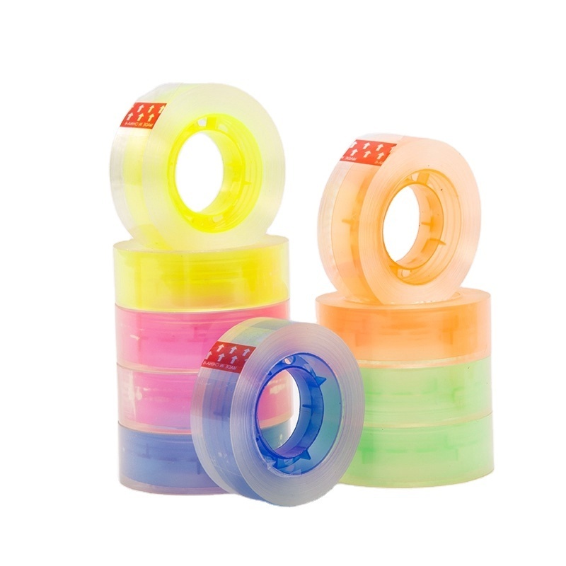 Adhesive High Quality Student Tape Office Use  Mini Stationery Tape Plastic gift packing tape