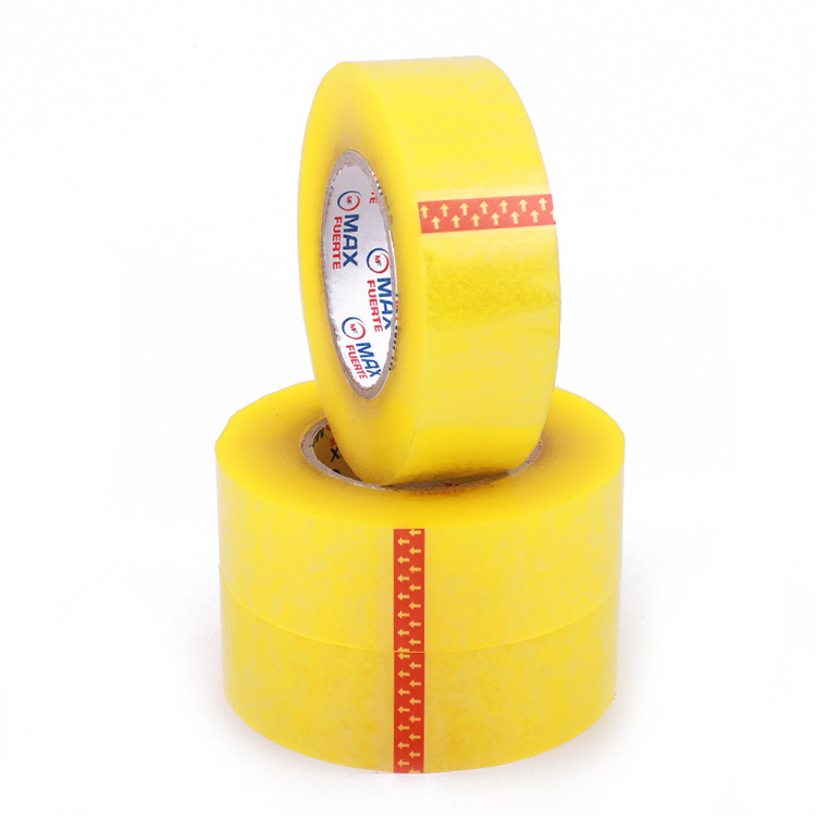 48mm Strong Sticky Adhesive Tape, High Quality Yellowish Clear Packing Tape for Carton Sealing