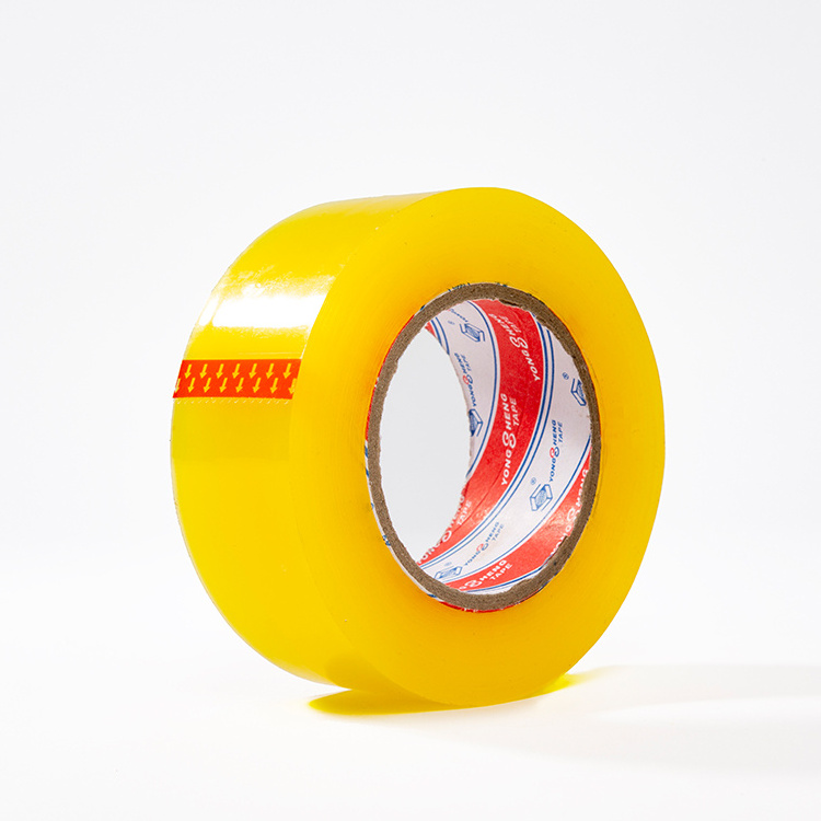 48mm Strong Sticky Adhesive Tape, High Quality Yellowish Clear Packing Tape for Carton Sealing