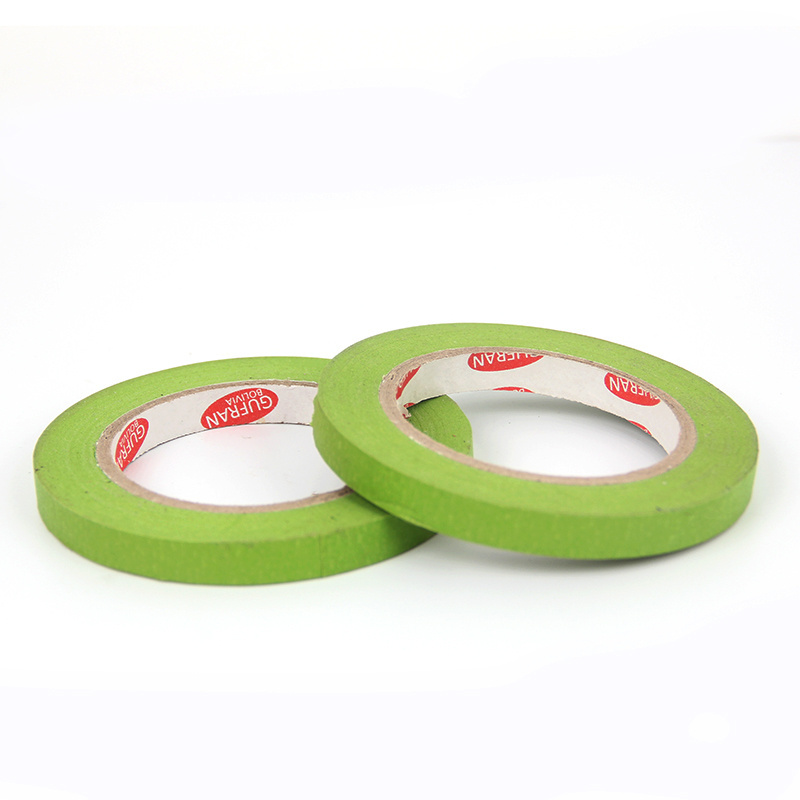 Yongsheng Manufacturers Green Cinta Masking Tape I Inch Auto Painting Car Masking Crepe Tape