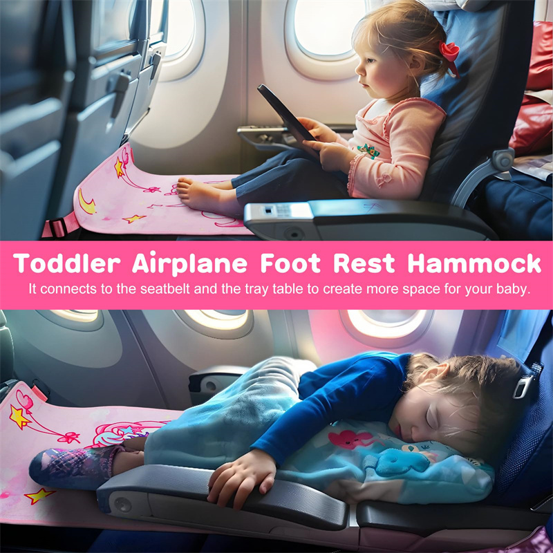 Portable Travel Rest Baby Hammock Toddler Bed Travel Foot Hammock for Kids Toddler Airplane Foot rest for Kids Seat Extender