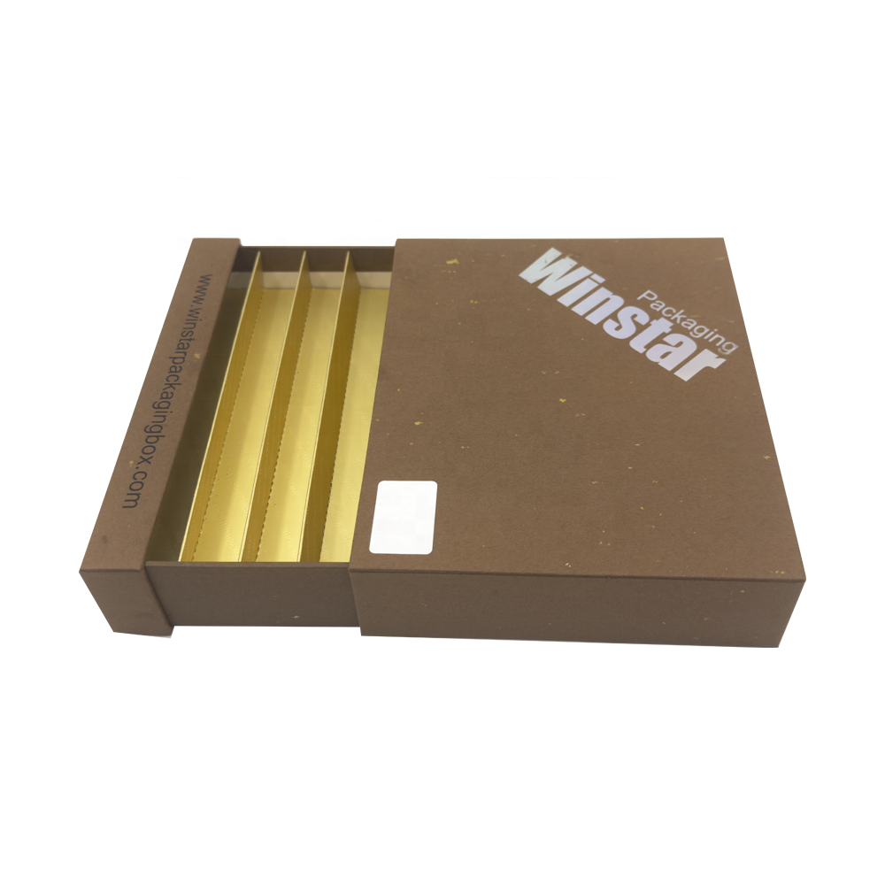 Custom Cardboard Cigar Boxes Wholesale: Child-Resistant Drawer Paper Box with Internal Divider for Optimal Cigar Protection