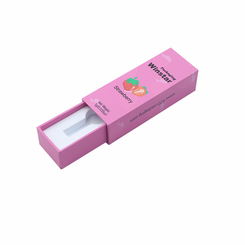 Customized Cartridge Packaging Box Cigarette Paper Box Cartridge Drawer Box With Press Button 1g Cart Packaging