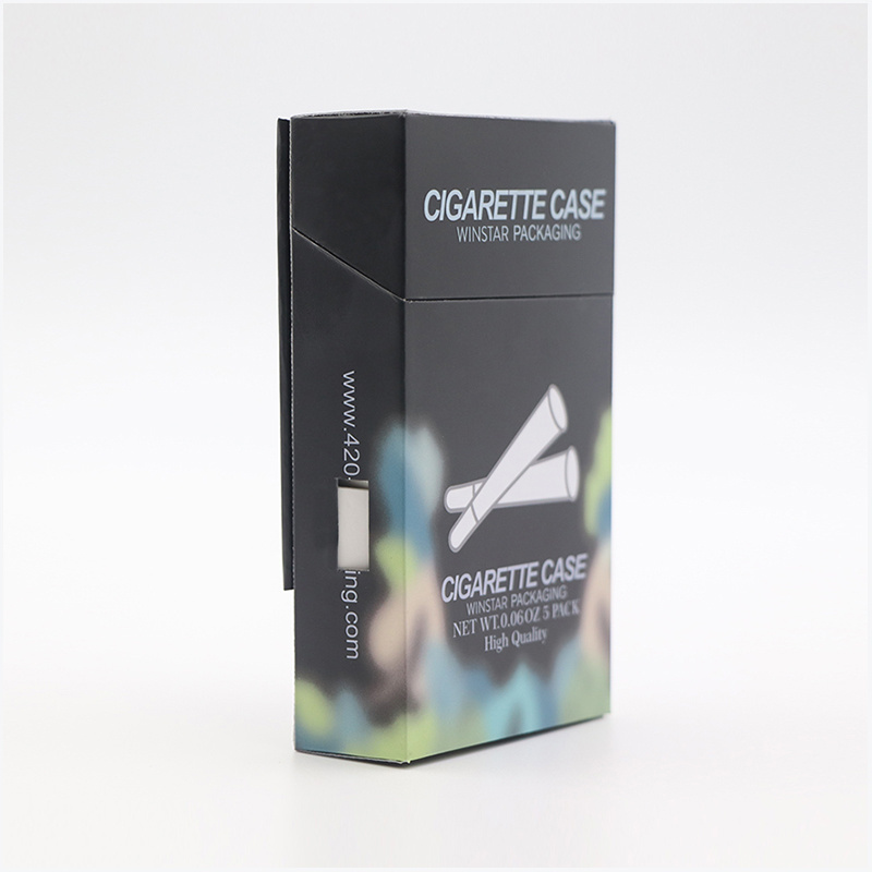 Custom Premium Child Proof Joint Pre Roll Packaging Child Resistant Rigid Cigarette Box