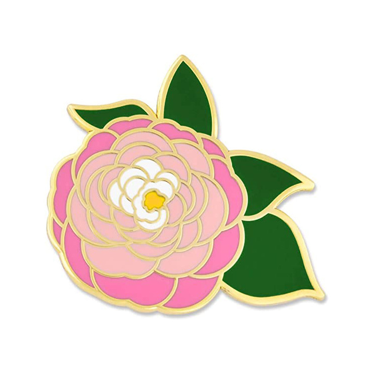 Wholesale Custom Flower Lapel Pin Personalized Enamel Pin Metal Soft Enamel Lapel Pin Machine DIY Your Own Logo Metal Car Badges