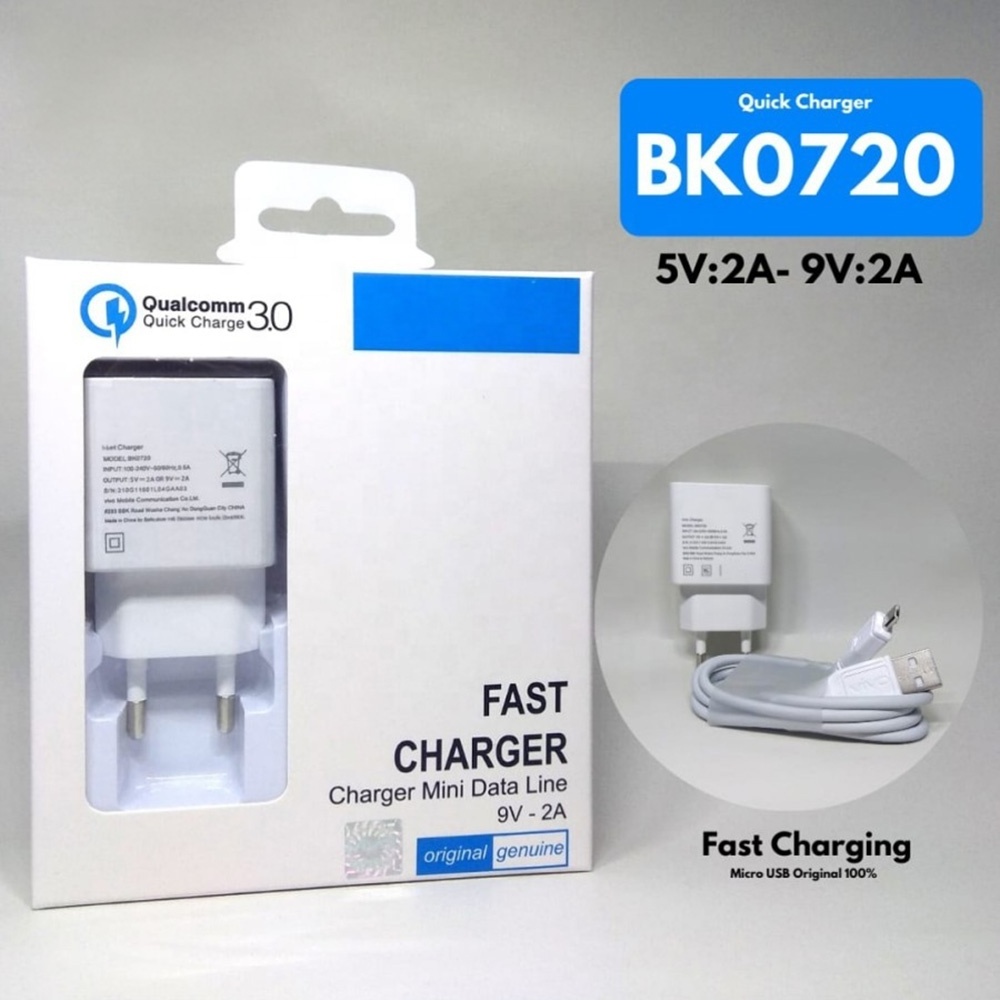 High Quality 2.1A 1A Fast Flash Travel Charging Set with Vooc Micro Cable Charger For Oppo Vivo