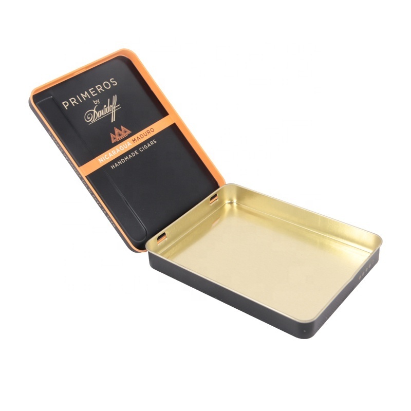 Factory price high quality hinged tobacco tin box cigarette case