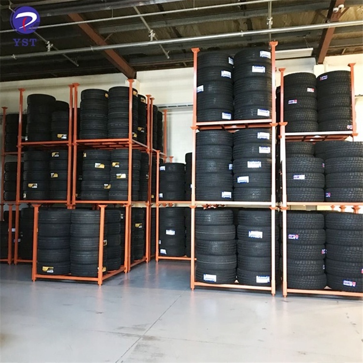 Tyre storage heavy duty warehouse stacking steel metal foldable truck tyre stillages