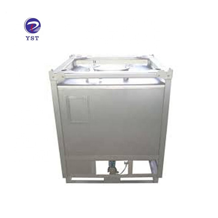 Chemical solution acid storage stainless steel 1000 liter ibc container for sale