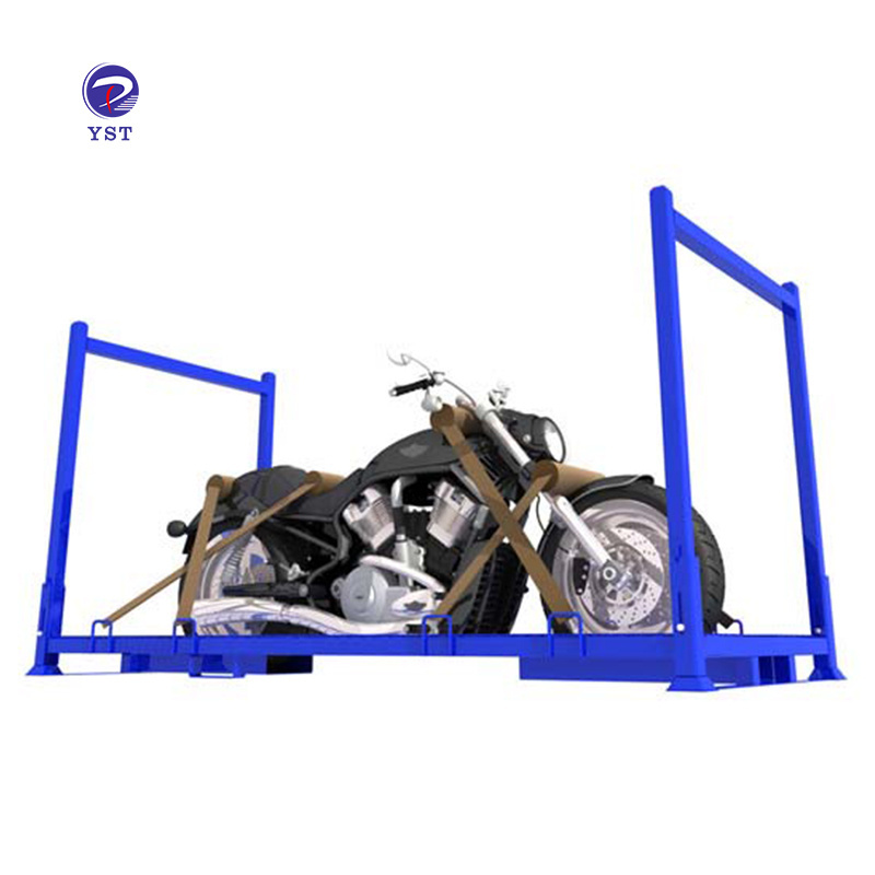 Customized warehouse stackable collapsible motorcycle storage transport racks