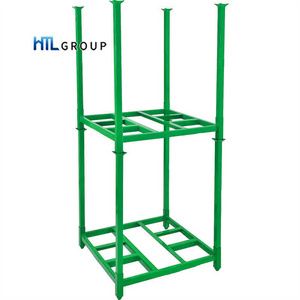 Warehouse powder coated detachable metal steel welded durable stacking pallet stack tyre rack