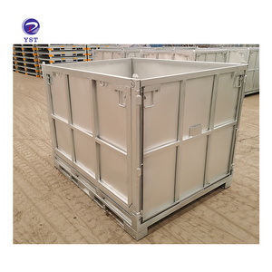 Customized heavy duty logistic warehouse storage stackable metal crates