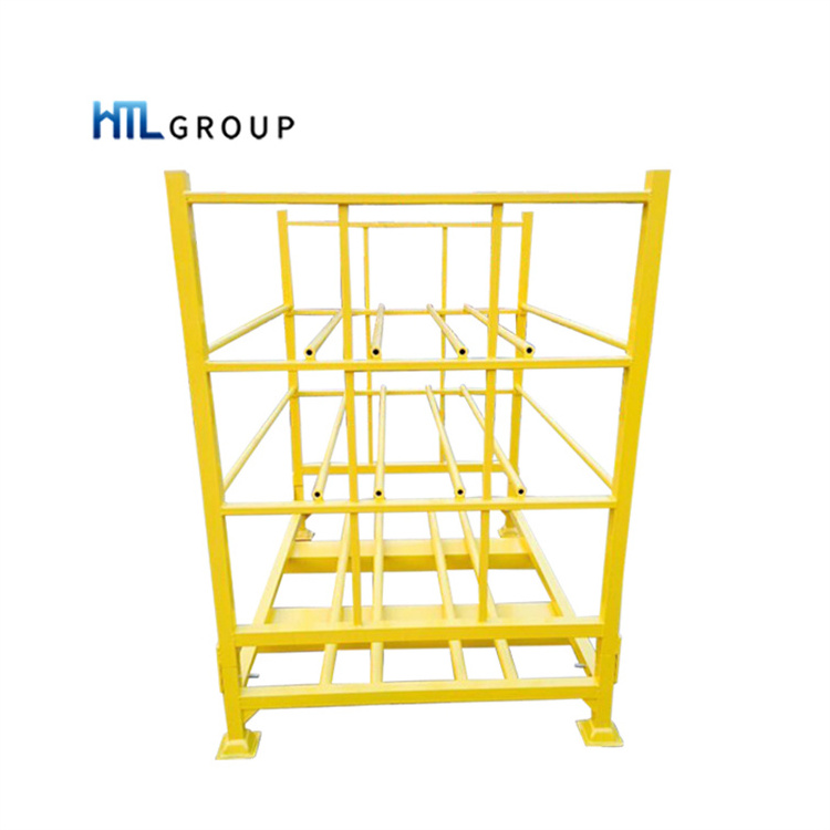 Auto tyre storage industrial stackable collapsible metal steel pallet truck storage racks for tires