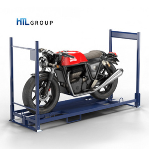 Vertical storage transport powder coated metal steel rack for motorcycle