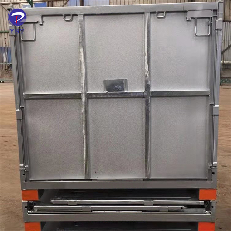 Customized heavy duty logistic warehouse storage stackable metal crates