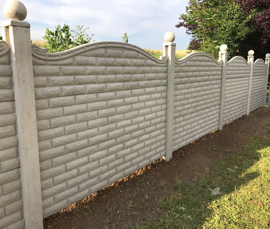 Decorative Precast Concrete Hurricane Fence mold Brick Wall form