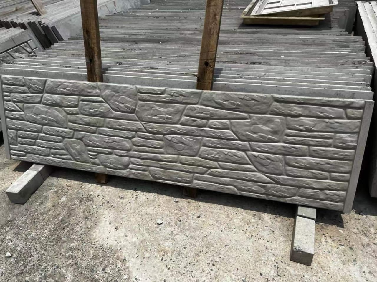 3d Wall Decoration Artificial Stone Panel Abs Plastic Fencing Mould Precast Fence Concrete Mold