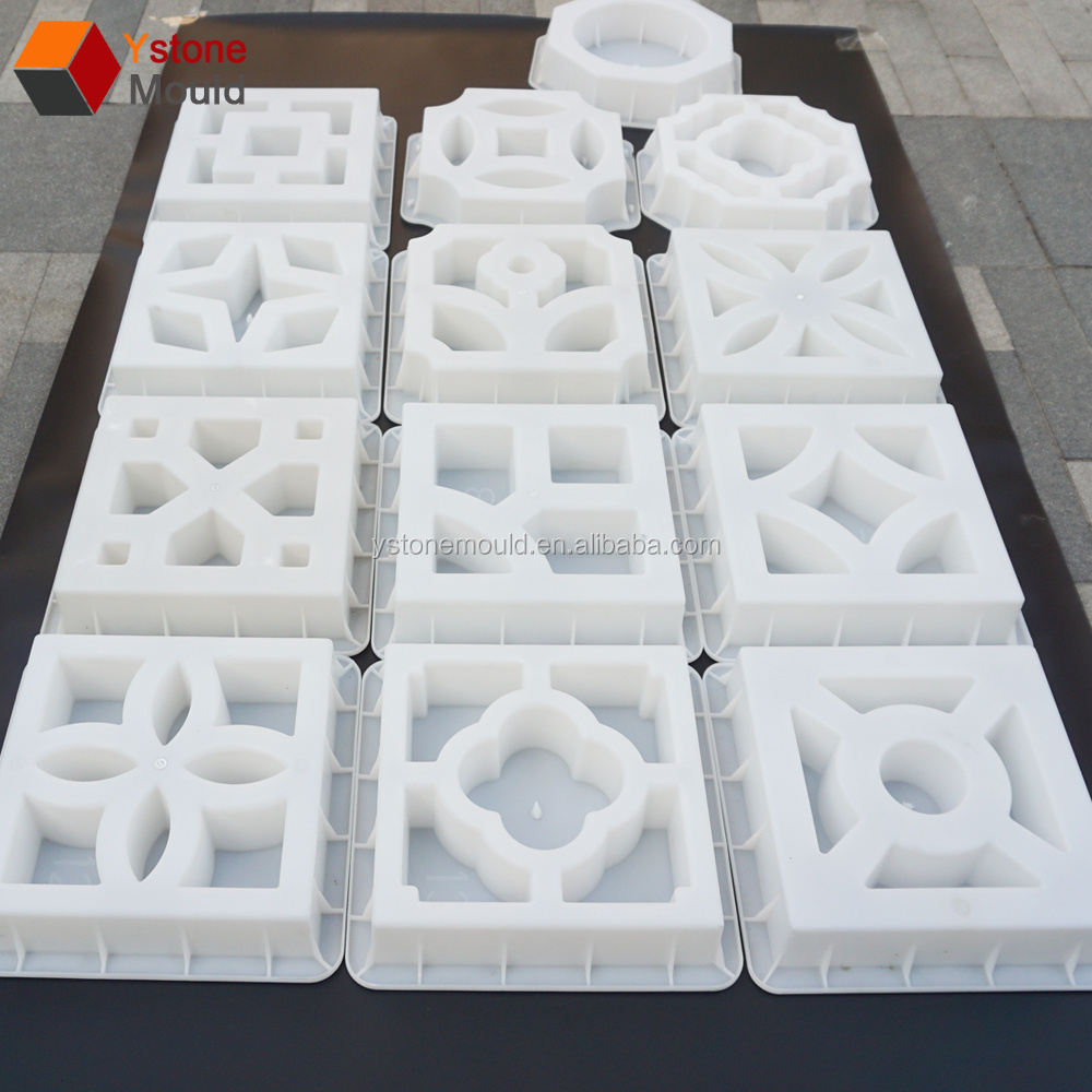 Concrete Block  mold Plastic Mold For Garden Wall Decoration  Breeze block mold