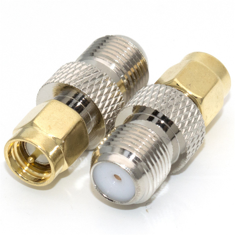 F Female Jack to SMA Male Plug copper RF Coaxial Adapter connector