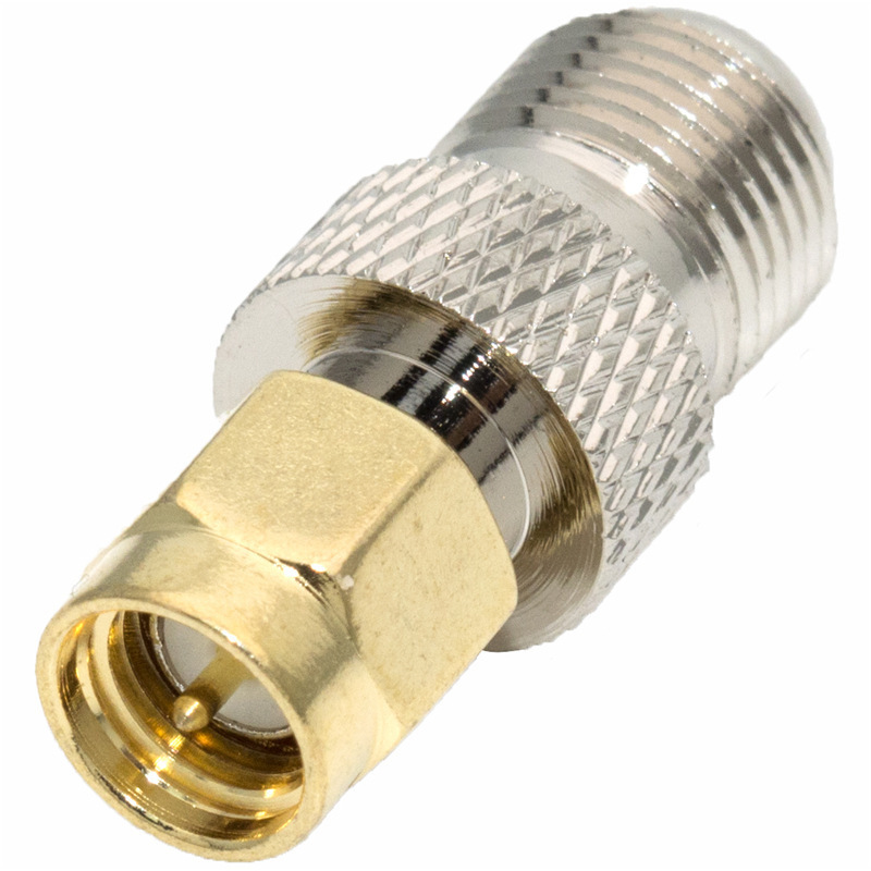 F Female Jack to SMA Male Plug copper RF Coaxial Adapter connector