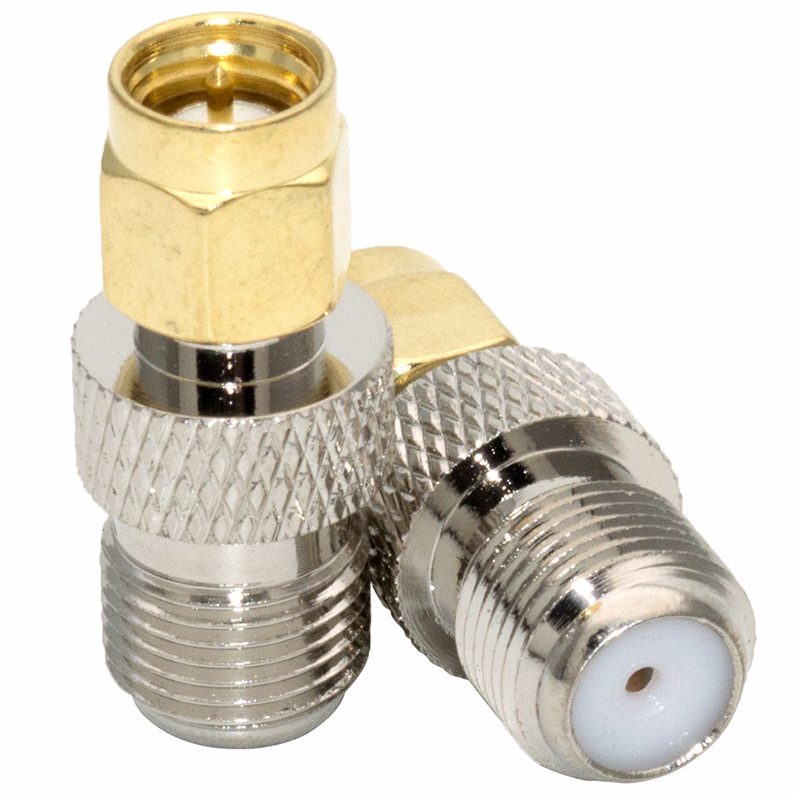 F Female Jack to SMA Male Plug copper RF Coaxial Adapter connector