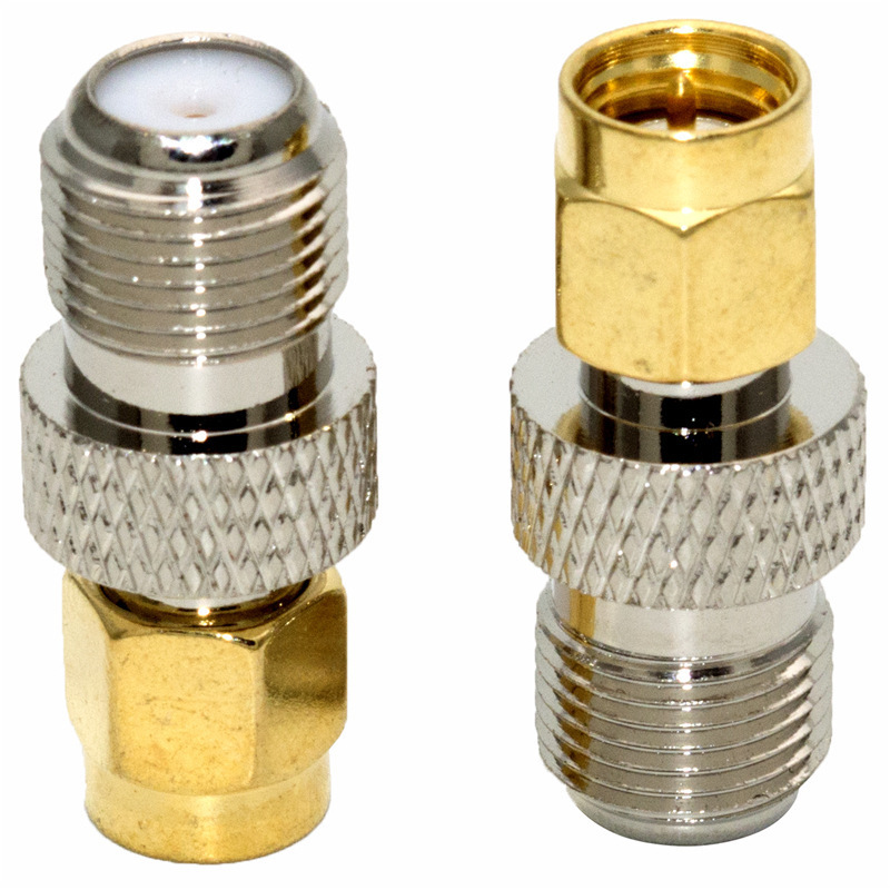 F Female Jack to SMA Male Plug copper RF Coaxial Adapter connector