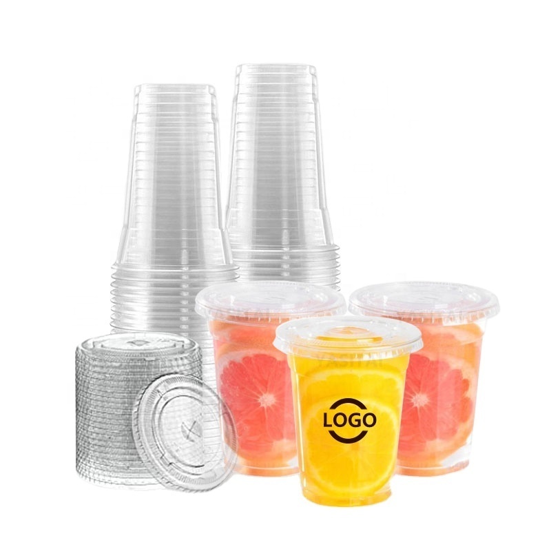 7 8 9 10 12 16 20 oz disposable plastic pet cup with dome flat lid  supplier manufacturer wholesale custom