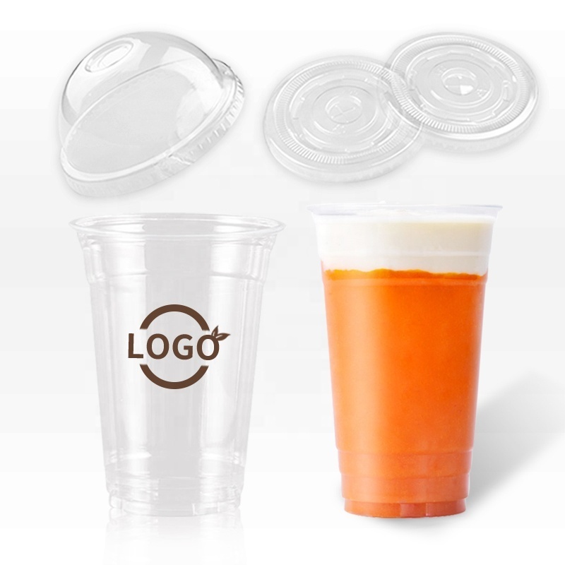 12oz 16oz 20oz 24oz 32oz custom printed plastic bubble tea boba cups take away  disposable plastic cold coffee cup