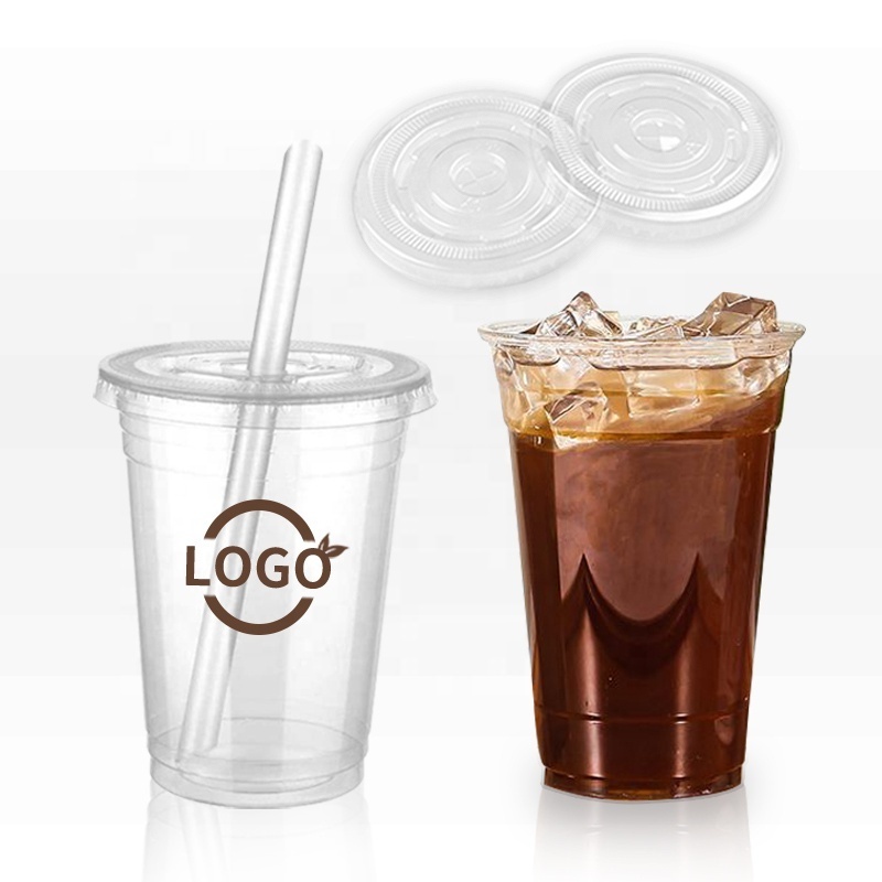 12oz 16oz 20oz 24oz 32oz custom printed plastic bubble tea boba cups take away  disposable plastic cold coffee cup