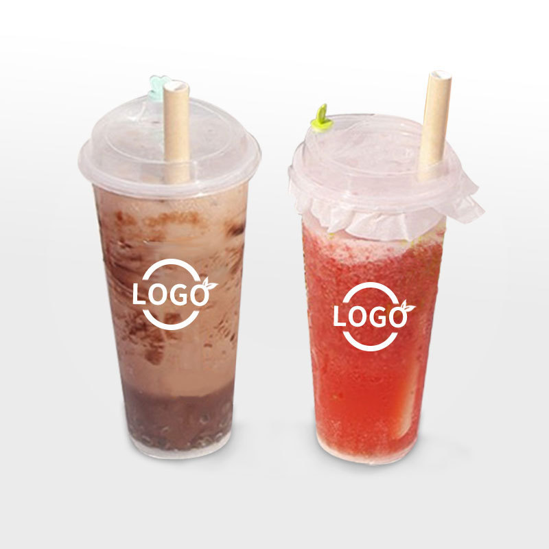 Eco friendly disposable kraft paper straw biodegradable bubble tea paper straw Individually wrapped paper drinking straw